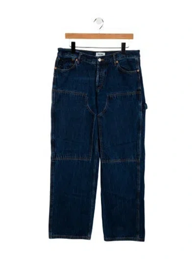 Pre-owned Still Here Mid-rise Wide Leg Jeans In Blue