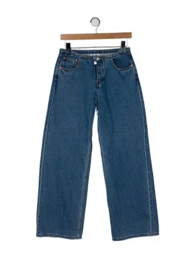 Pre-owned Still Here Mid-rise Wide Leg Jeans In Blue