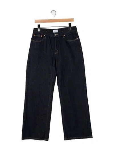 Pre-owned Still Here Mid-rise Wide Leg Jeans In Blue