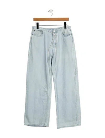 Pre-owned Still Here Mid-rise Wide Leg Jeans In Blue