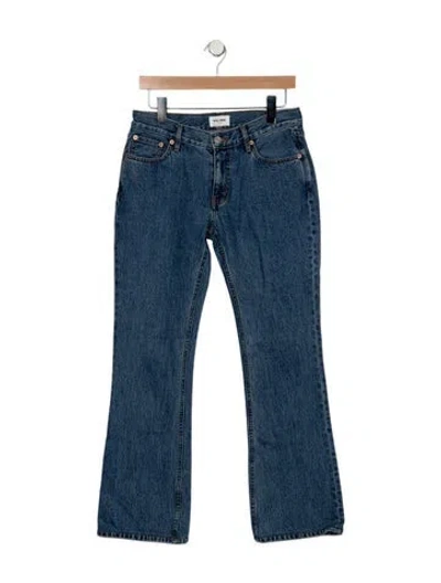 Pre-owned Still Here Mid-rise Wide Leg Jeans In Blue