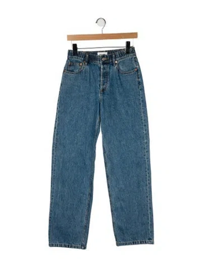 Pre-owned Still Here Mid-rise Wide Leg Jeans In Blue