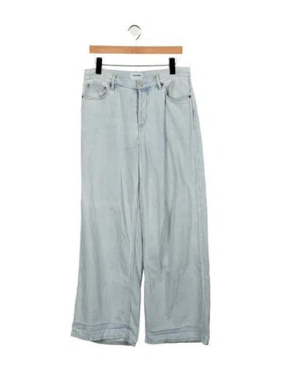 Pre-owned Still Here Mid-rise Wide Leg Jeans In Blue