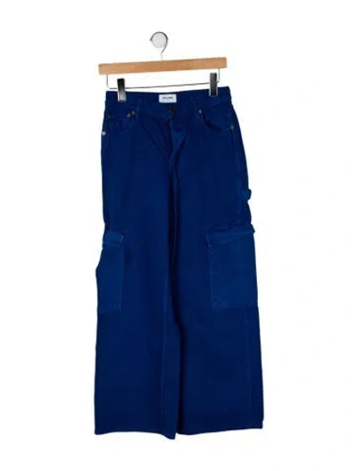 Pre-owned Still Here Mid-rise Wide Leg Jeans In Blue