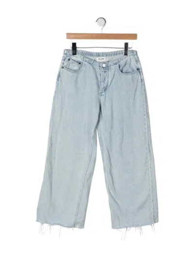 Pre-owned Still Here Mid-rise Wide Leg Jeans In Blue