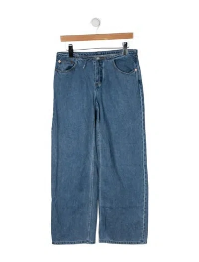 Pre-owned Still Here Mid-rise Wide Leg Jeans In Blue
