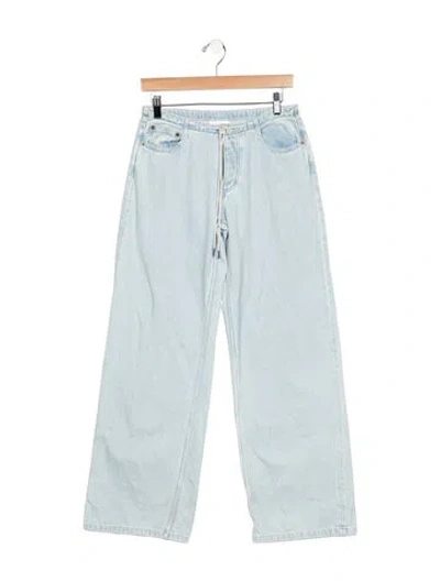 Pre-owned Still Here Mid-rise Wide Leg Jeans In Blue