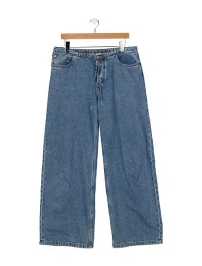 Pre-owned Still Here Mid-rise Wide Leg Jeans In Blue