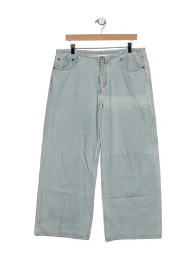 Pre-owned Still Here Mid-rise Wide Leg Jeans In Blue