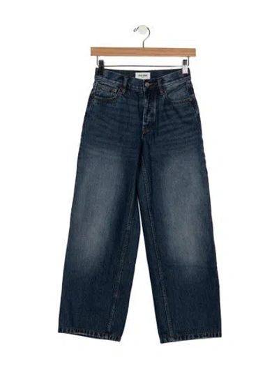 Pre-owned Still Here Mid-rise Wide Leg Jeans In Blue