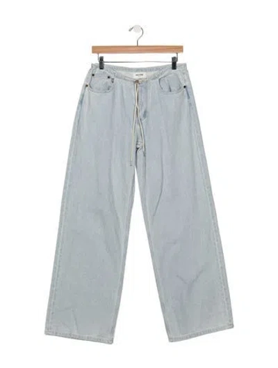 Pre-owned Still Here Mid-rise Wide Leg Jeans In Blue