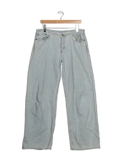 Pre-owned Still Here Mid-rise Wide Leg Jeans In Blue