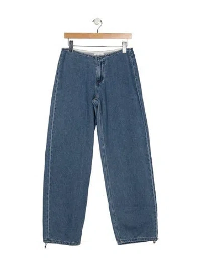 Pre-owned Still Here Mid-rise Wide Leg Jeans In Blue
