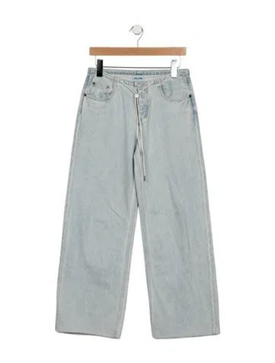 Pre-owned Still Here Mid-rise Wide Leg Jeans In Blue