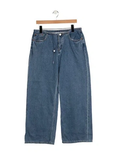 Pre-owned Still Here Mid-rise Wide Leg Jeans In Blue