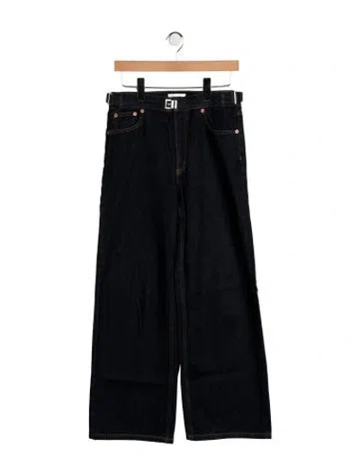 Pre-owned Still Here Mid-rise Wide Leg Jeans In Blue