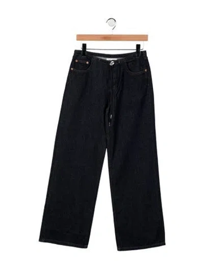 Pre-owned Still Here Mid-rise Wide Leg Jeans In Blue