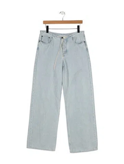 Pre-owned Still Here Mid-rise Wide Leg Jeans In Blue