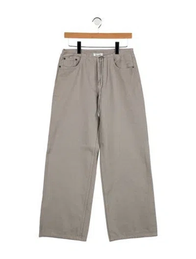 Pre-owned Still Here Mid-rise Wide Leg Jeans In Gray