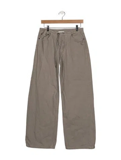 Pre-owned Still Here Mid-rise Wide Leg Jeans In Grey