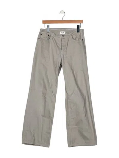 Pre-owned Still Here Mid-rise Wide Leg Jeans In Grey