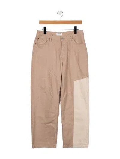 Pre-owned Still Here Mid-rise Wide Leg Jeans In Neutral