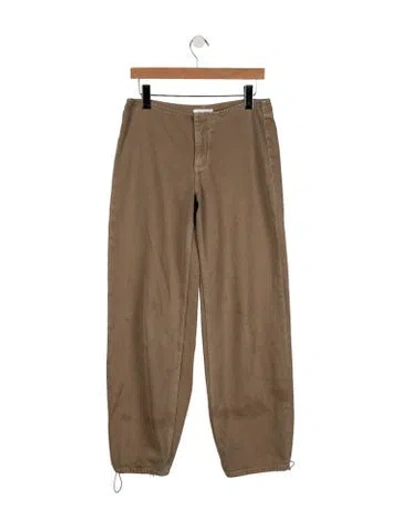 Pre-owned Still Here Mid-rise Wide Leg Jeans In Neutrals