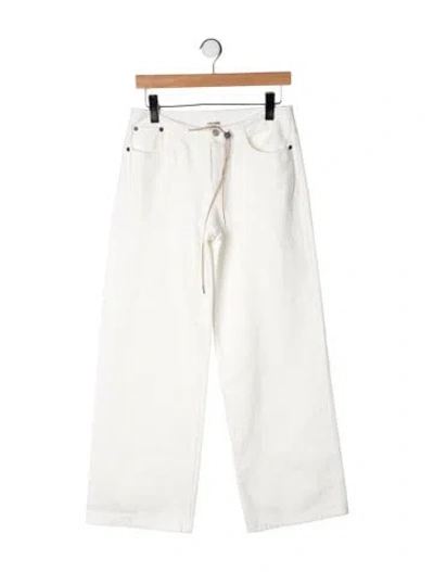 Pre-owned Still Here Mid-rise Wide Leg Jeans In Neutrals