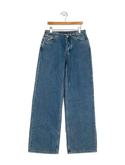 Pre-owned Still Here Mid-rise Wide Leg Jeans W/ Tags In Blue