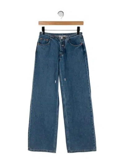 Pre-owned Still Here Mid-rise Wide Leg Jeans W/ Tags In Blue