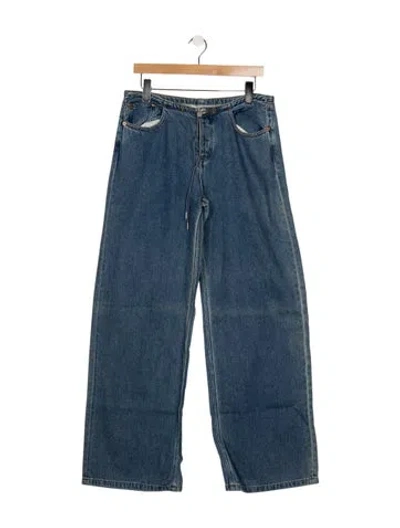 Pre-owned Still Here Mid-rise Wide Leg Jeans W/ Tags In Blue