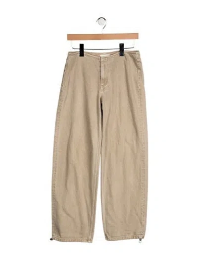 Pre-owned Still Here Mid-rise Wide Leg Jeans W/ Tags In Neutrals