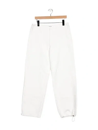Pre-owned Still Here Mid-rise Wide Leg Jeans In White