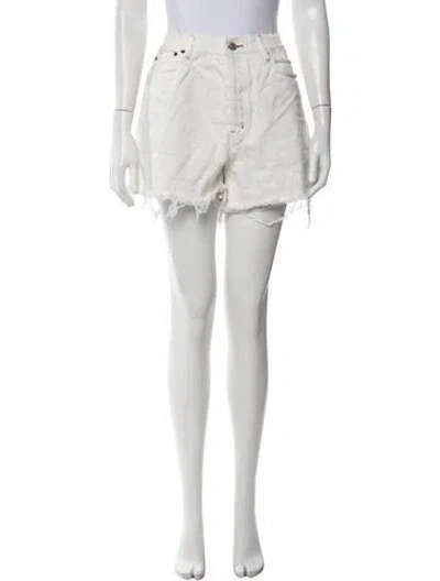 Pre-owned Still Here Mini Shorts In Neutrals