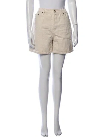 Pre-owned Still Here Mini Shorts In Neutrals