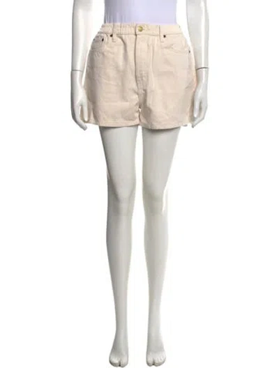 Pre-owned Still Here Mini Shorts In Neutrals
