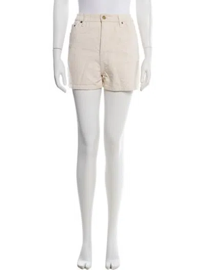 Pre-owned Still Here Mini Shorts In Neutrals