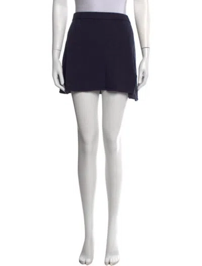 Pre-owned Still Here Mini Skirt In Blue