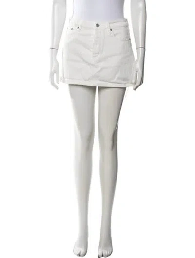 Pre-owned Still Here Mini Skirt In Neutrals