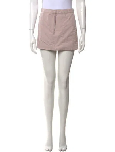 Pre-owned Still Here Mini Skirt In Neutrals