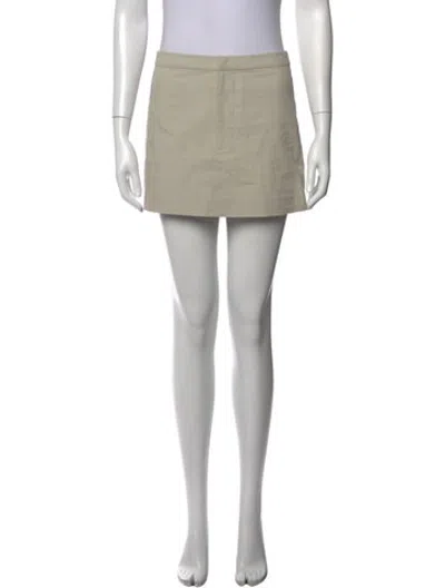 Pre-owned Still Here Mini Skirt In Neutrals