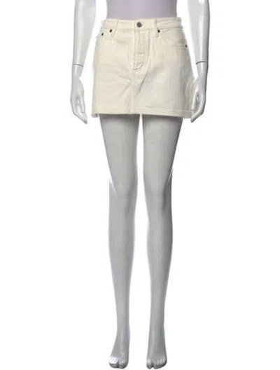 Pre-owned Still Here Mini Skirt In Neutrals