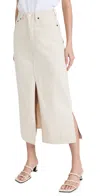Still Here Panama Jean Skirt In Bone In Bone