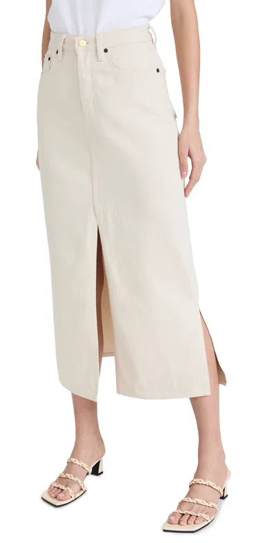 Still Here Panama Jean Skirt In Bone