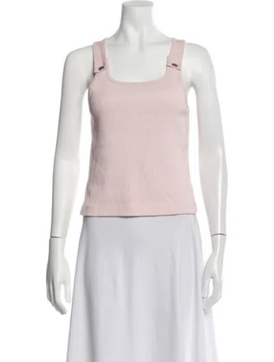Pre-owned Still Here Scoop Neck Sleeveless Top In White