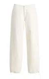 Still Here Sport Rigid Low-rise Relaxed-leg Jeans In White