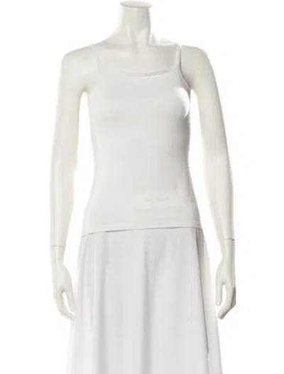 Pre-owned Still Here Square Neckline Sleeveless Top In Neutral