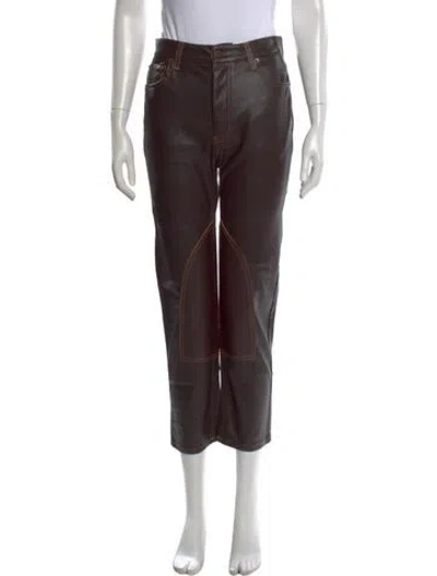 Pre-owned Still Here Straight Leg Pants In Brown
