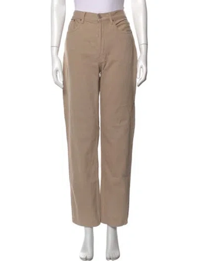 Pre-owned Still Here Straight Leg Pants In Neutrals
