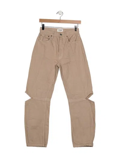 Pre-owned Still Here Straight Leg Pants In Neutrals